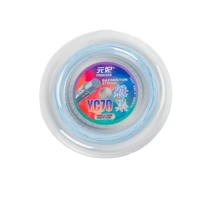 Cyfres Candy Sky Blue Nylon Llinyn Raced Badminton Gwydn 200m Hyd Gyda Diamedr 0.78mm Math o Stondin Bownsio